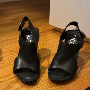 Nicole Black Heels with Ankle Straps